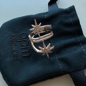 APM Monaco Meteorites Rose Gold Star Ring Size 54 w/ Box & Pouch $245 Retail